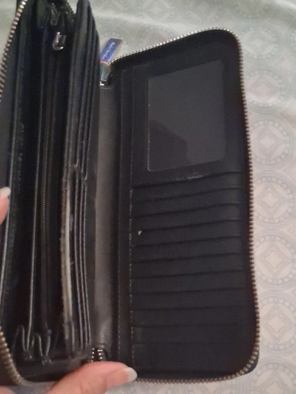 Michael Kors Black Zip Wristlet Wallet with Logo